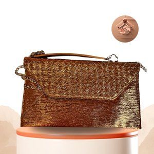 Golden Clutch with Sling